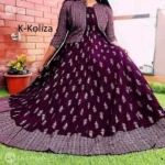 China Linen Fabric Long Kurti with Stylish Koti – Women’s Designer Gown